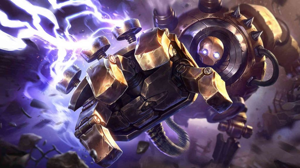 League of Legends Blitzcrank base splashart wallpaper