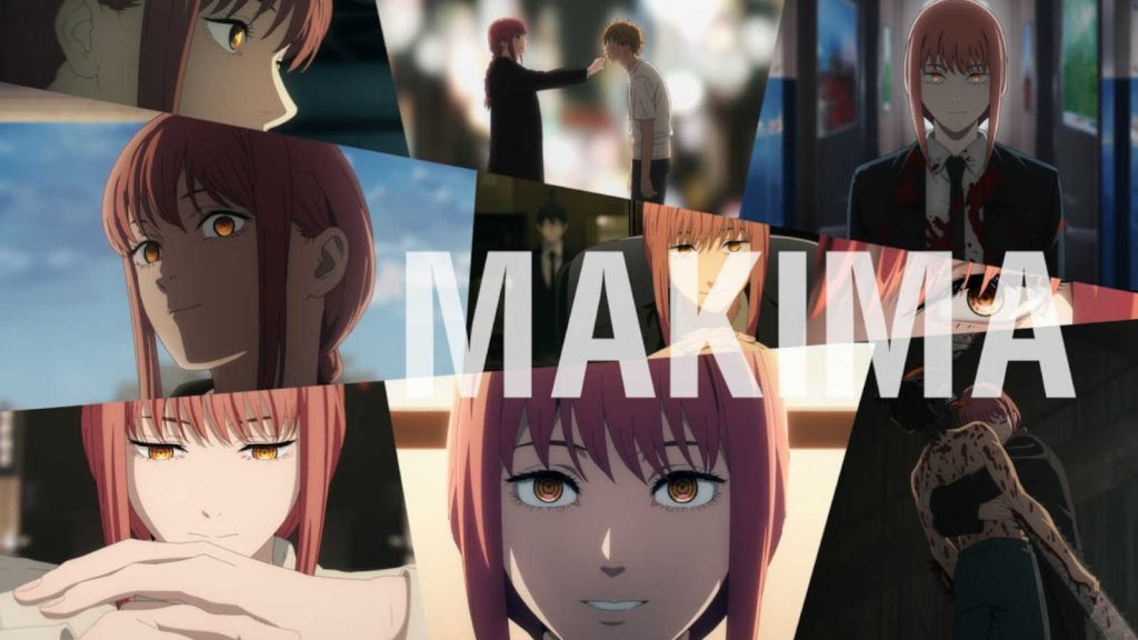 Makima collage featuring stills from Chainsaw Man Season 1 anime