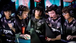 TSM Valorant roster for Ascension 2025 including (from left to right: Alvin "alvinboy" Hong, Anthony "gMd" Guimond, Johann "seven" Hernandez, Timothée "Timotino" Lavigne, and Jordan "vora" Pulwer)