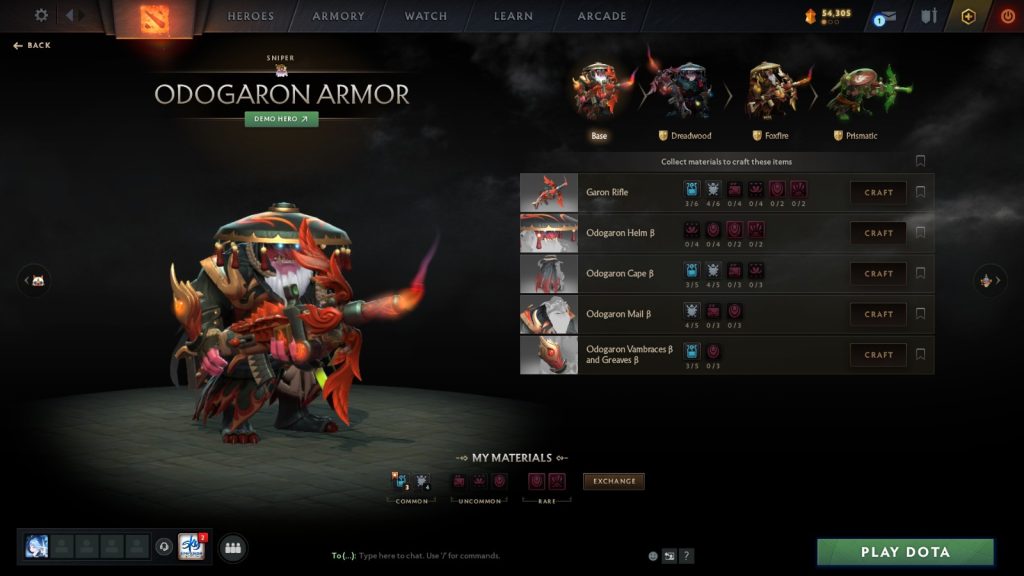 Dota 2 Monster Hunter collab skin featuring the Odogaron armor set for Sniper.