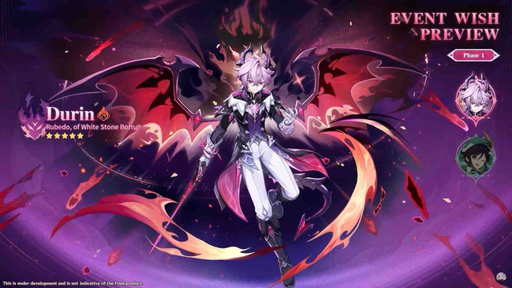 Genshin Impact Luna III banner phase 1 featuring Durin