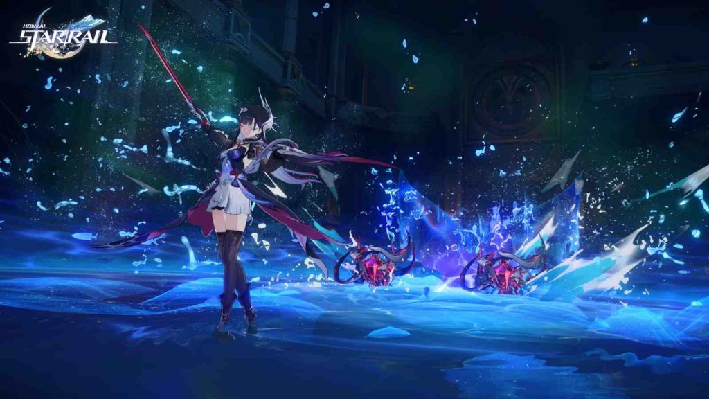 5-star character Hysilens posing in battle after defeating enemies