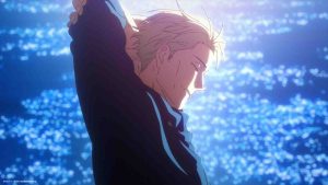 Nanami Kento stretching by the glimmering ocean in Season 2's Shibuya Incident