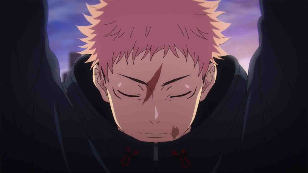 Jujutsu Kaisen main character Yuji Itadori seen in the finale of season 2
