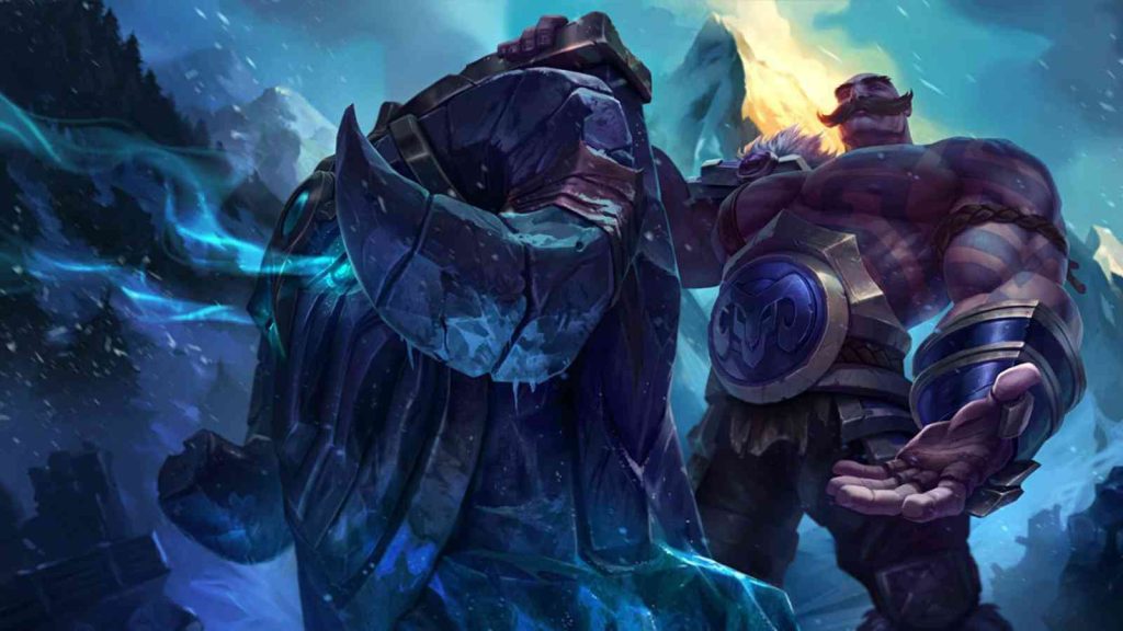 League of Legends champion Braum base splash art official wallpaper