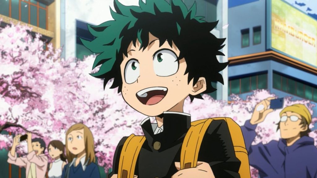 My Hero Academia main character Izuku Midoriya seen as a young student