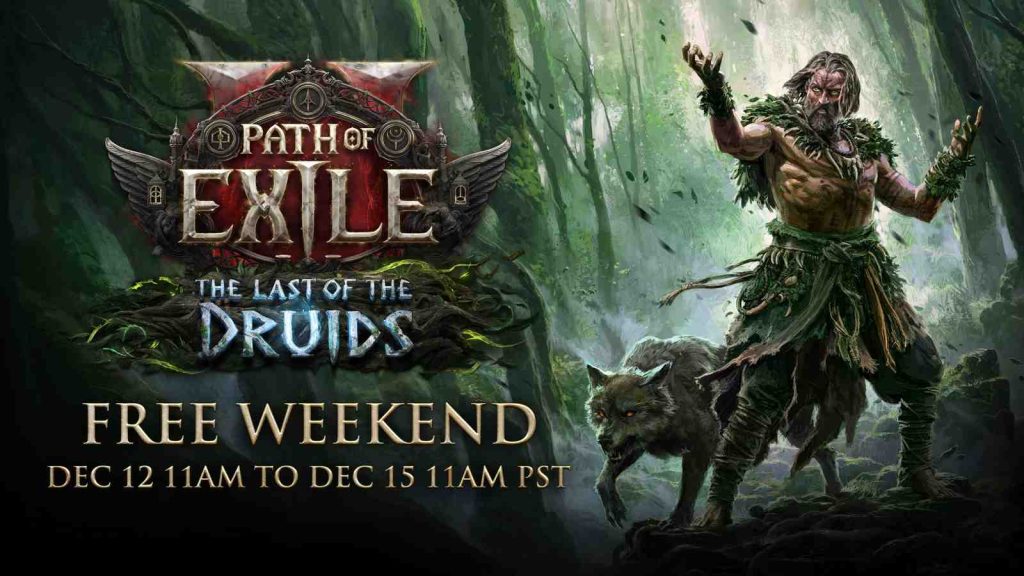 Path of Exile 2 Free Weekend campaign "The Last of the Druids" key visual