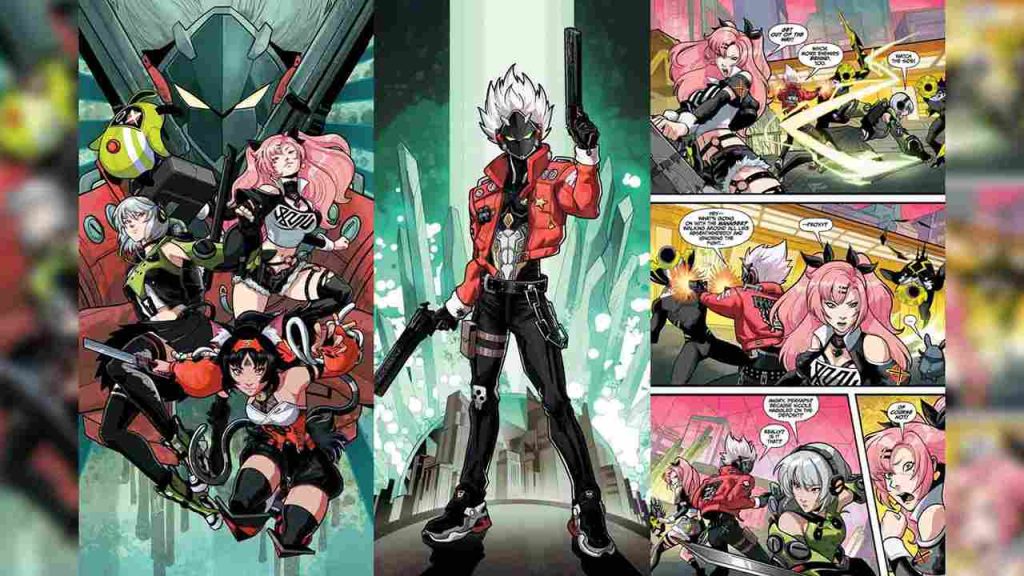 Zenless Zone Zero and Marvel collaboration featuring Cunning Hares members Billy, Nicole Demara, Anby Demara, and Nekomata.