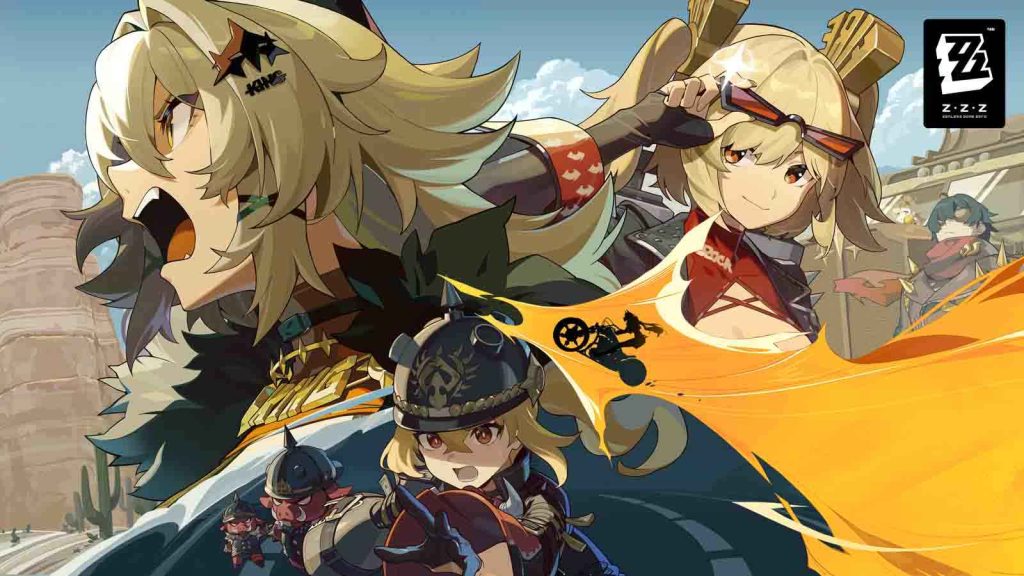 Sons of Calydon members Caesar King, Burnice, Lighter, and Lucy in Zenless Zone Zero.