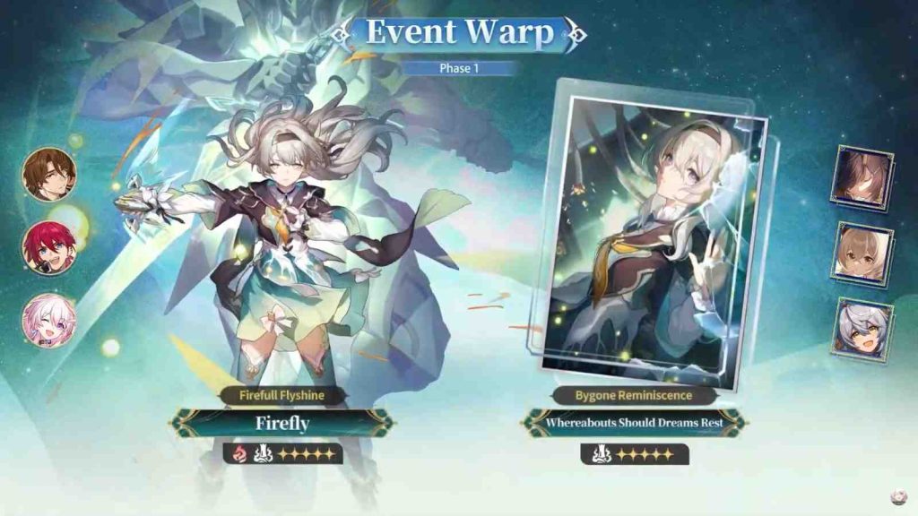 Honkai Star Rail 3.8 banner phase 1 featuring The Firefly  rerun