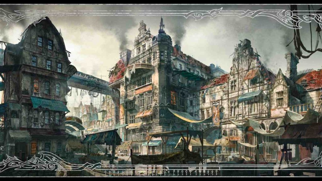 Iron Cross Street concept art for Lord of Mysteries anime