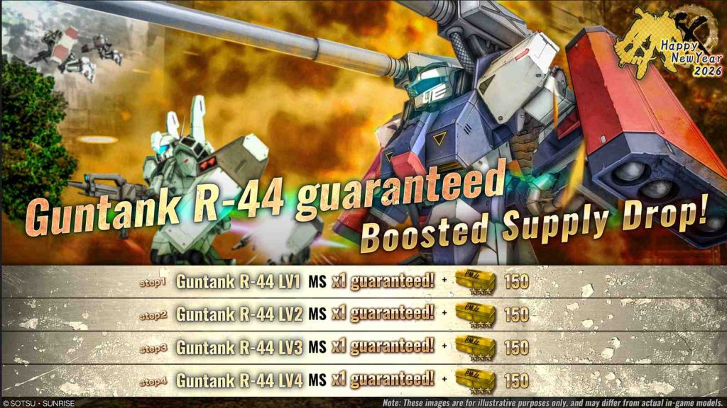 Guntank R 44 boosted supply drop in Mobile Suit Gundam Battle Operation 2