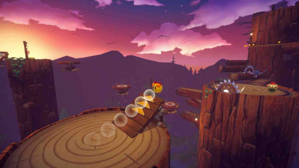 Pac-Man in Pac-Man World 2 Re-Pac platformer level on big trees official screenshot