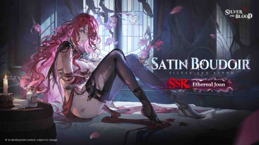Silver and Blood SSR Ethereal Joan Satin Boudoir skin official banner