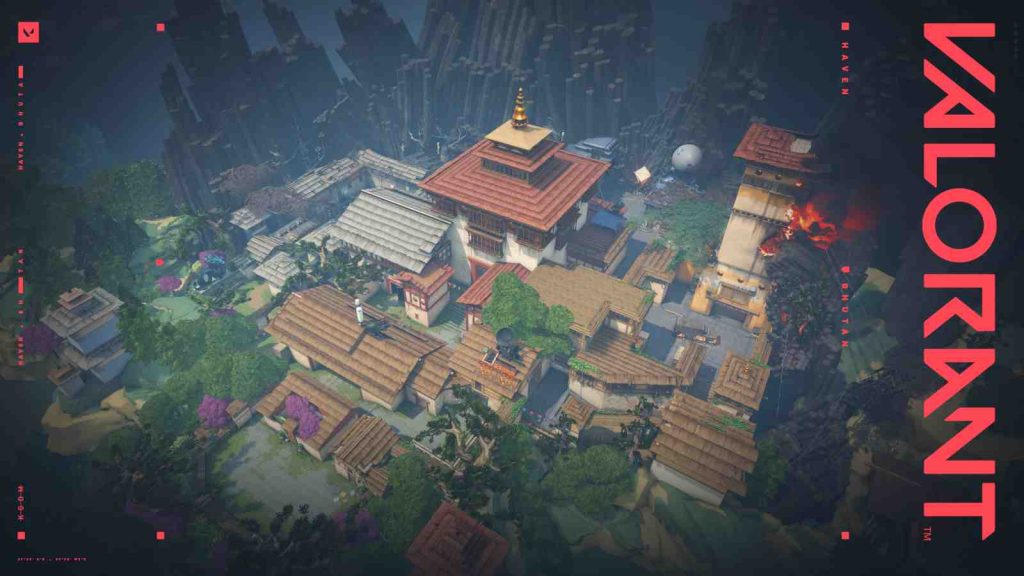 Valorant map Haven official wallpaper overview