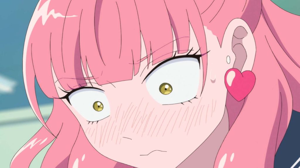 Miyu Suzuki blushing in You and I Are Polar Opposites anime.