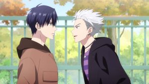 Izumi Sano and Kagurazaka Makoto talking in Hana Kimi anime episode 4.