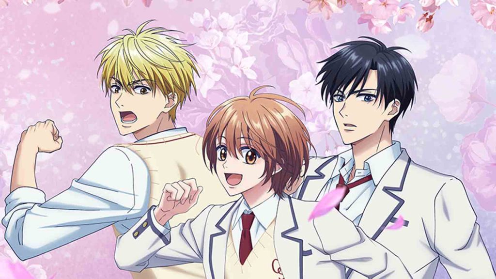 Hana Kimi anime characters featuring Ashiya Mizuki, Sano Izumi, and Nakatsu Shuichi.