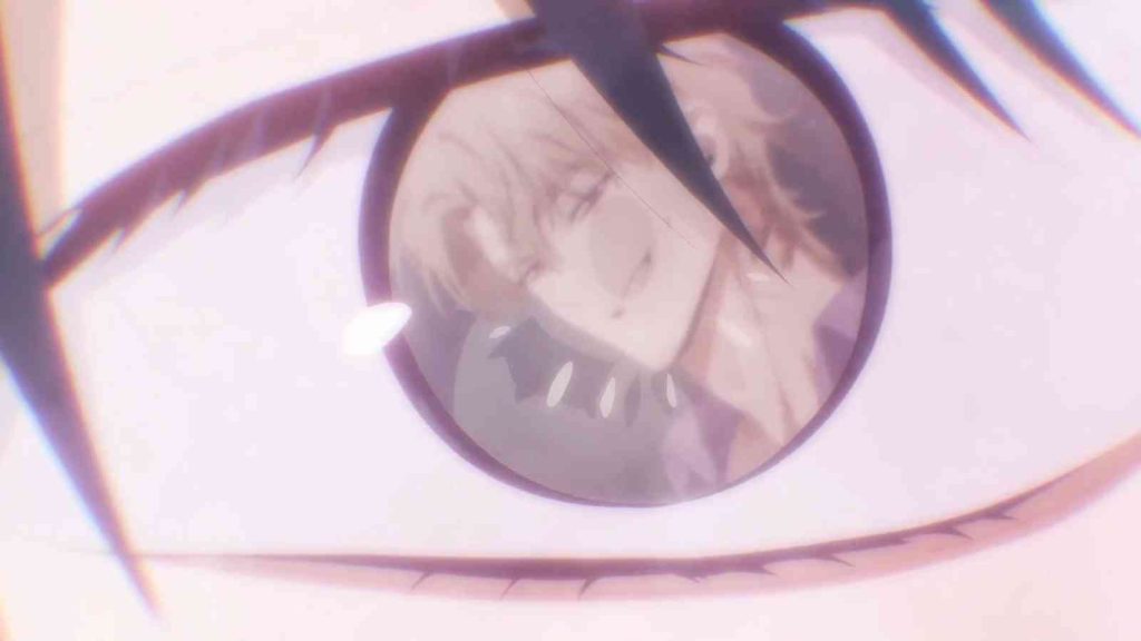 Low Tide in Twilight anime screenshot of Yeo Taeju being reflected in Kim Euihyun's eye