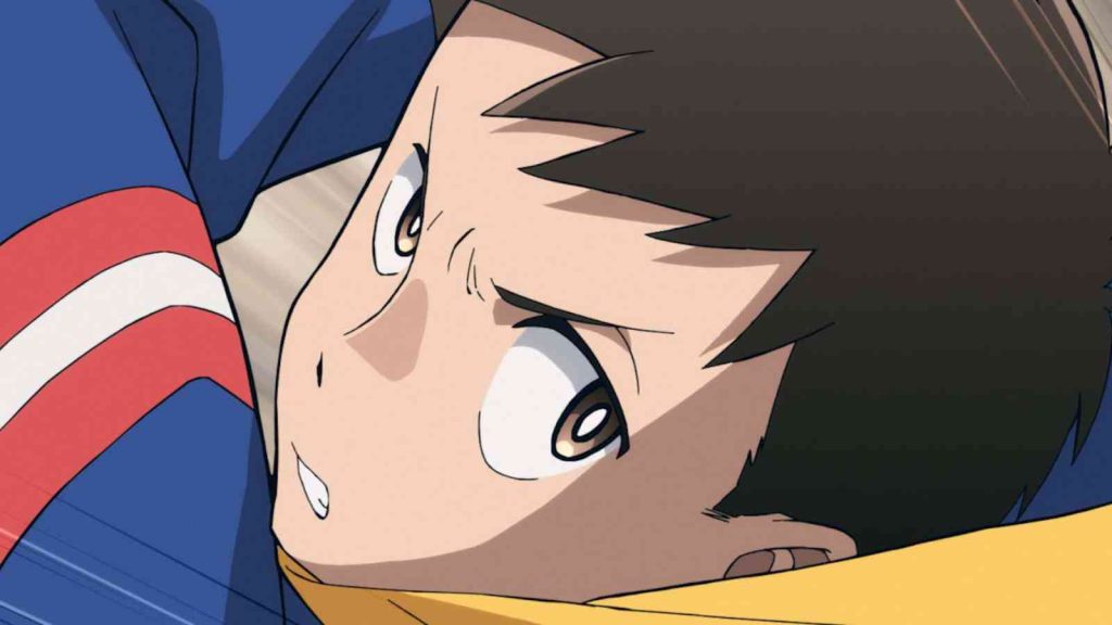 Close up of Koichi's face as he moves quickly in My Hero Academia Vigilantes season 2 trailer