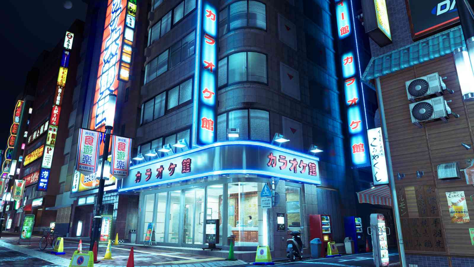 Real-life Japanese brand Karaokekan in Yakuza Kiwami 3 and Dark Ties official screenshot